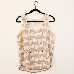 Lucky Brand Elephant Print Tank/Cami